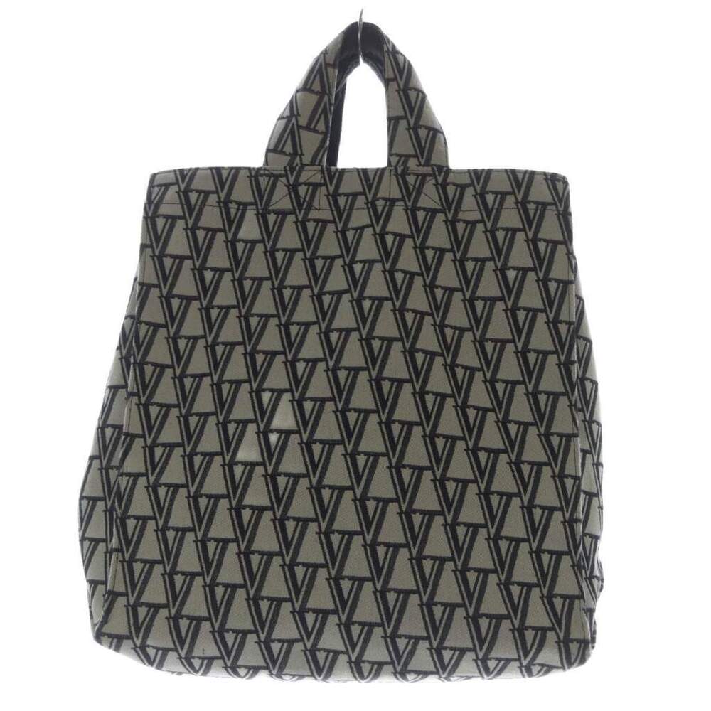 VERMEIL pariena Jacquard Monogram Tote Bag Shoulder Greige Gray Black